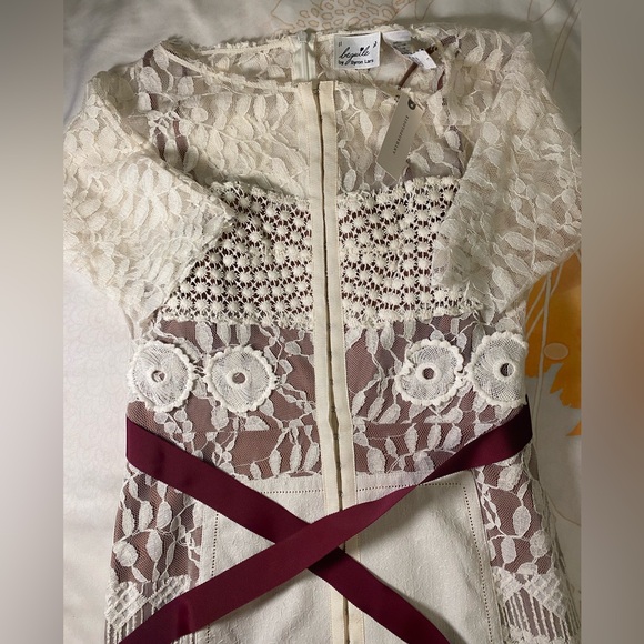 Anthropologie Floral and Lace Sheath Dress - Picture 5 of 7